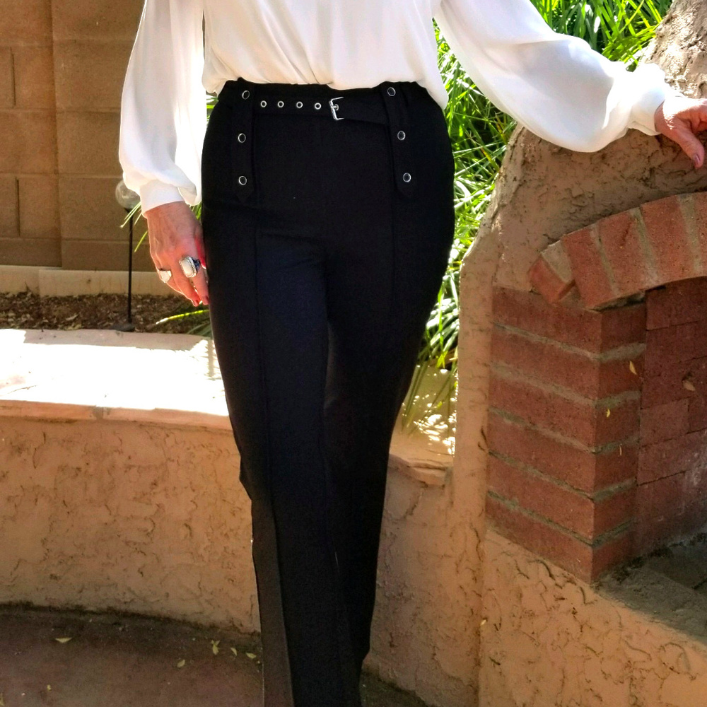 Black Flared Leg Pants